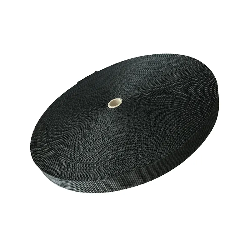 Hitam 25mm anyaman berat